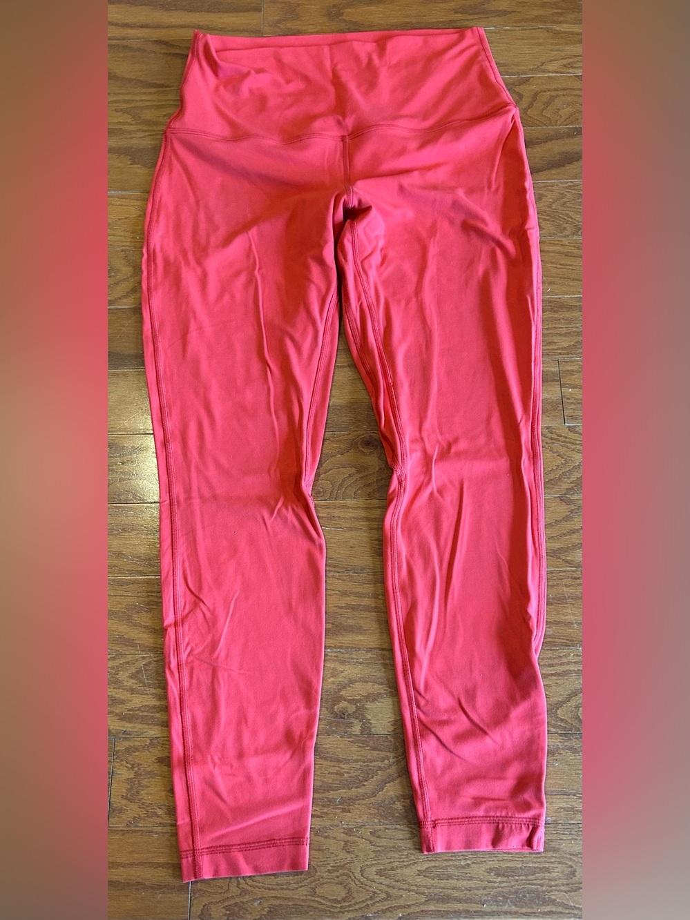 Women’s red Lululemon leggings